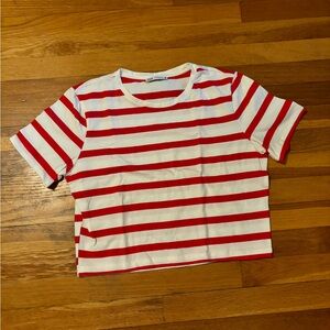 ZARA Red Striped T-Shirt